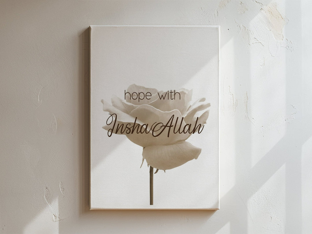 Hope with InshaAllah- Leinwand/Acrylglas - Beautiful Wall