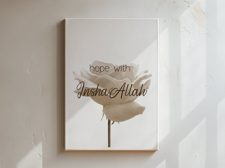 Hope with InshaAllah- Leinwand/Acrylglas - Beautiful Wall