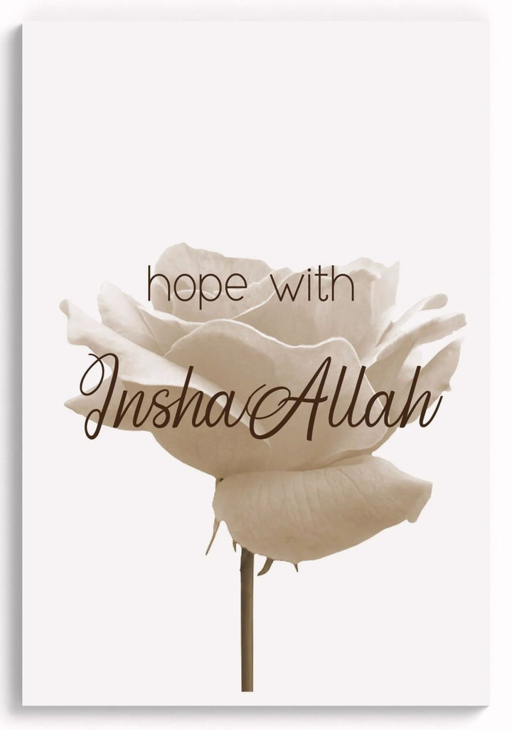 Hope with InshaAllah- Leinwand/Acrylglas - Beautiful Wall