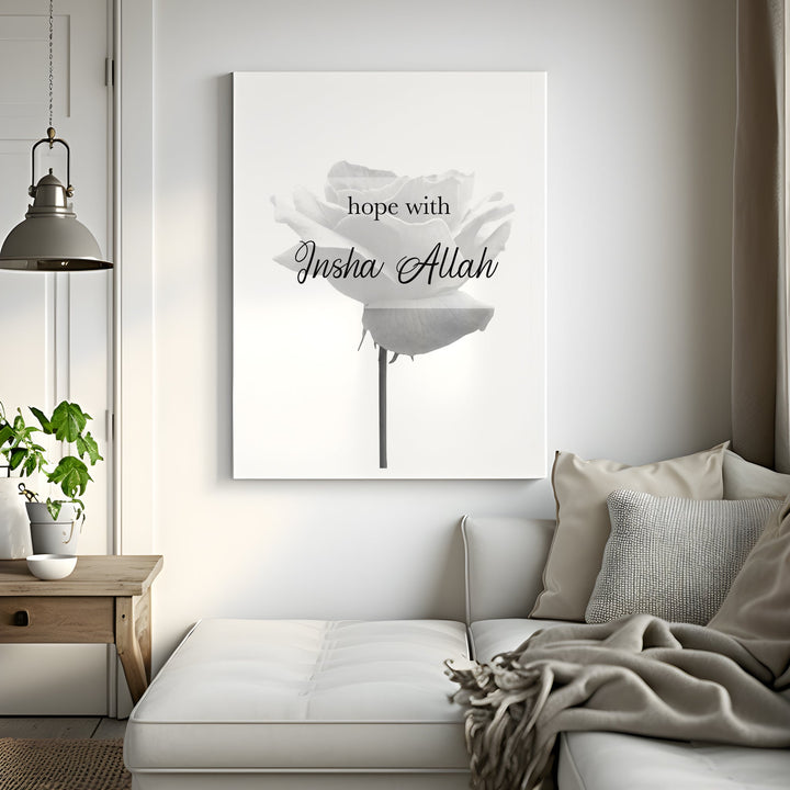 Hope with InshaAllah- Leinwand/Acrylglas - Beautiful Wall