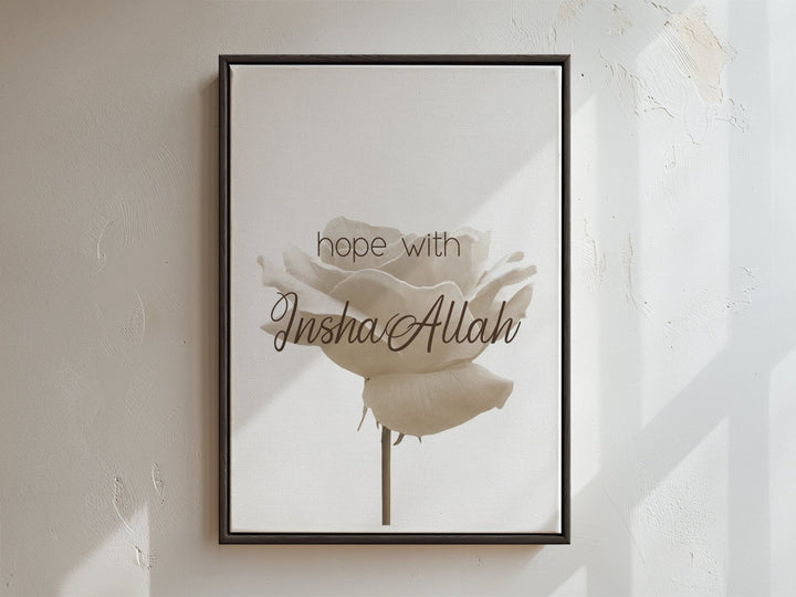 Hope with InshaAllah- Leinwand/Acrylglas - Beautiful Wall