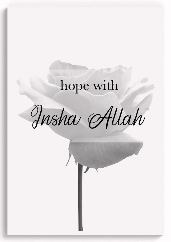 Hope with InshaAllah- Leinwand/Acrylglas - Beautiful Wall