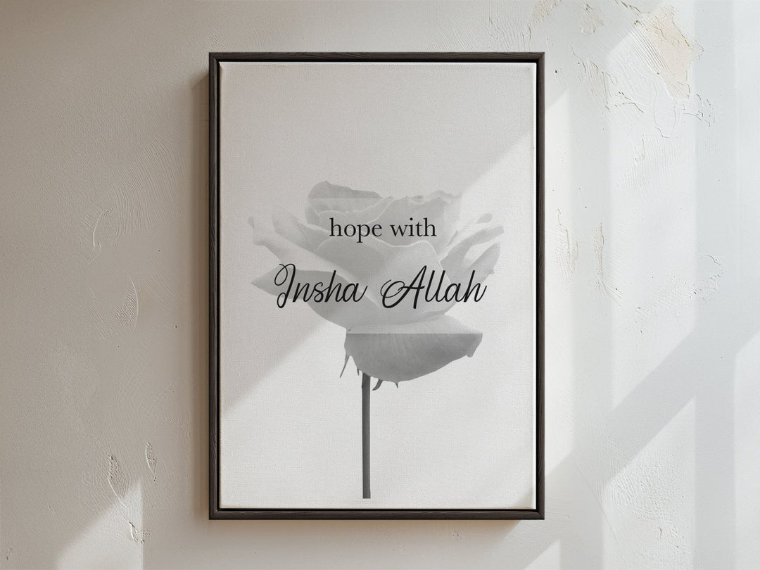 Hope with InshaAllah- Leinwand/Acrylglas - Beautiful Wall