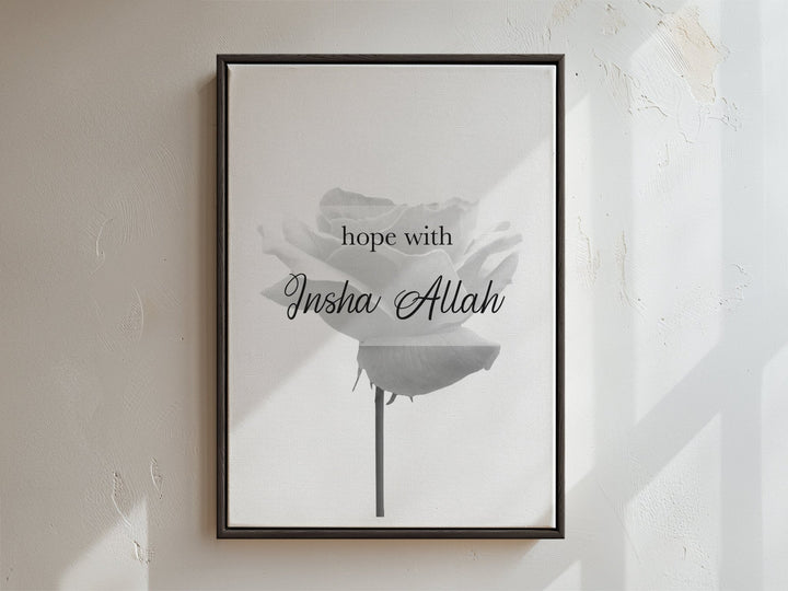 Hope with InshaAllah- Leinwand/Acrylglas - Beautiful Wall