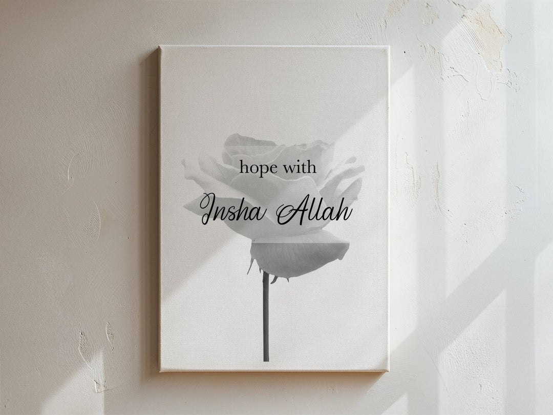 Hope with InshaAllah- Leinwand/Acrylglas - Beautiful Wall