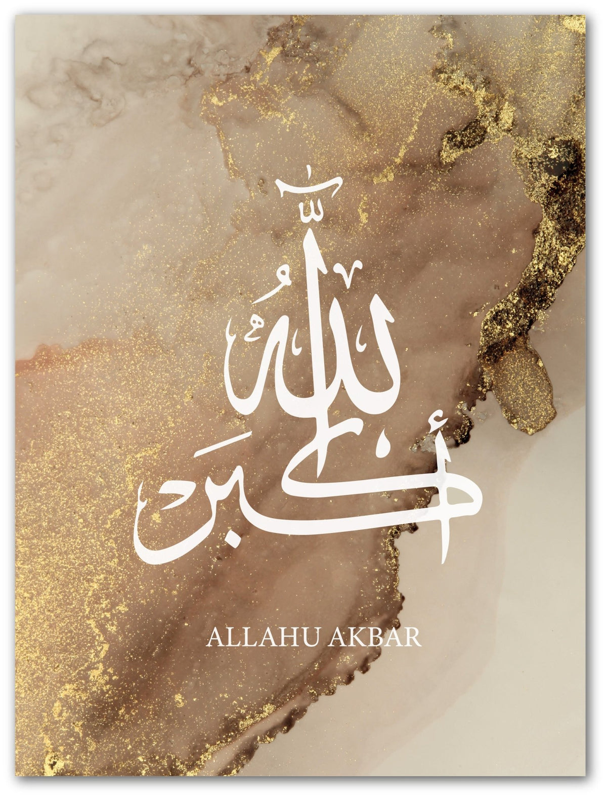 Allahuakbar - Golden Marmor - Poster – Beautiful Wall