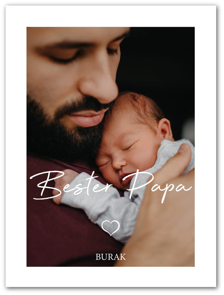 Bester Papa - Personalisiert mit Wunschfoto - Beautiful Wall