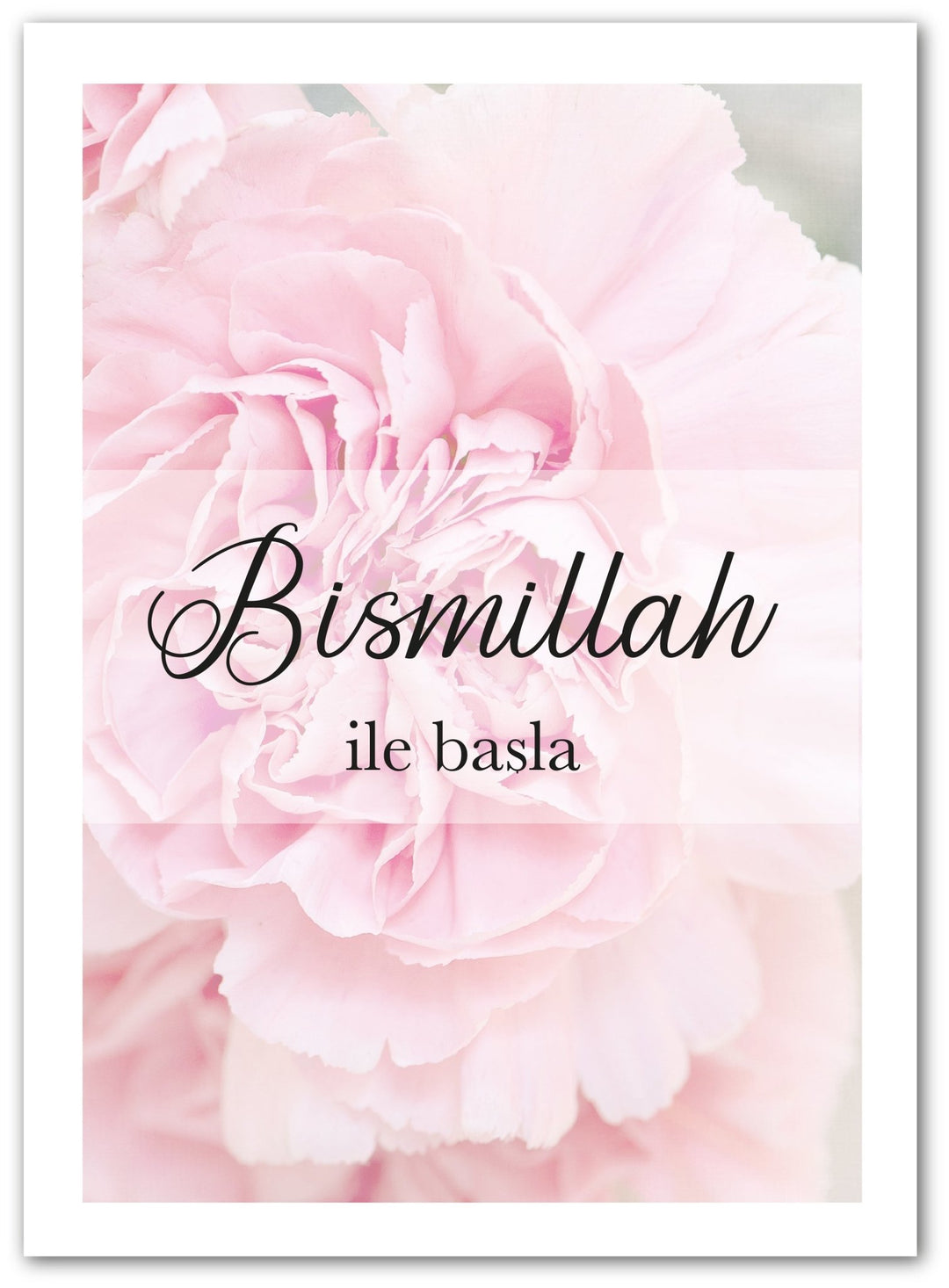 Bismillah ile basla - in beige, rosa oder weiß - Beautiful Wall