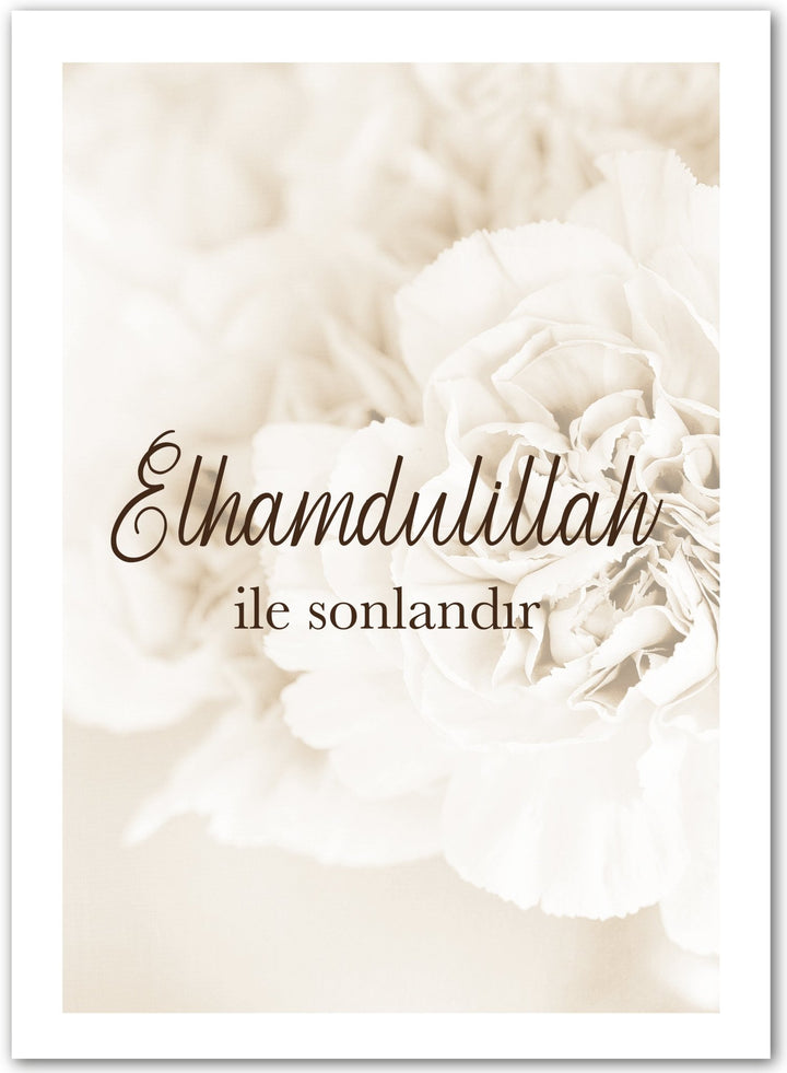 Elhamdulillah ile sonlandır - in beige, rosa oder weiß - Beautiful Wall