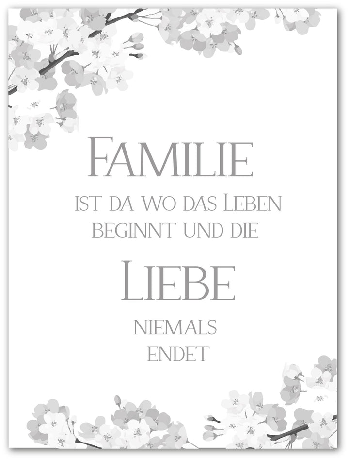 Familie ist da, wo das Leben beginnt - Beautiful Wall