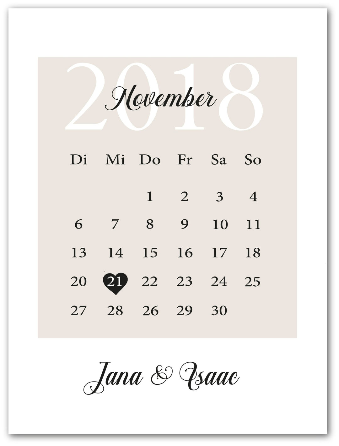 Kalender - personalisierbar - Beautiful Wall