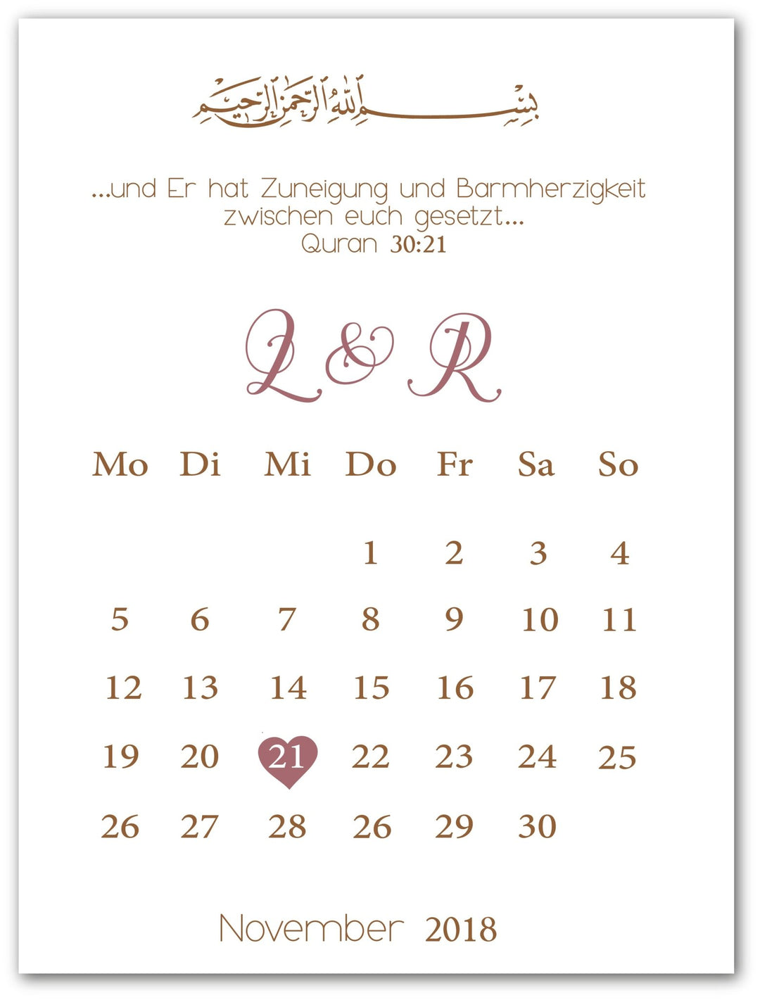 Kalender - personalisierbar - Beautiful Wall