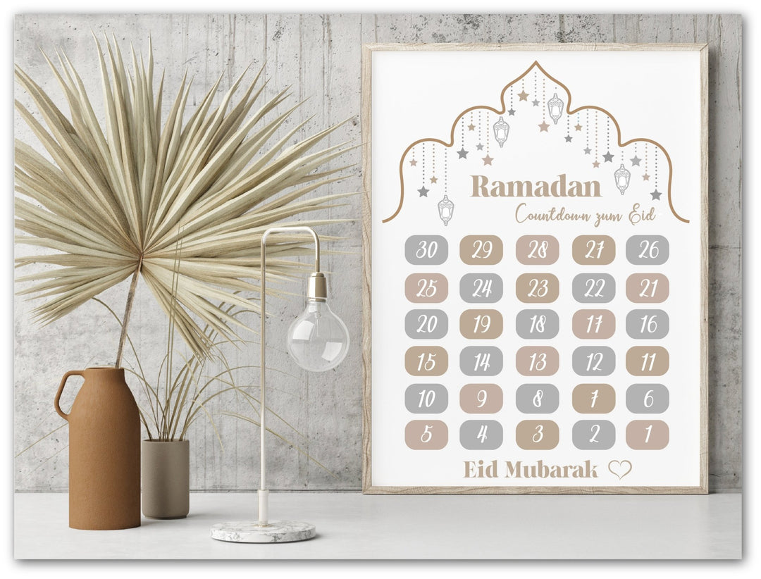 Ramadan Kalender (in verschiedenen Farben) - Beautiful Wall